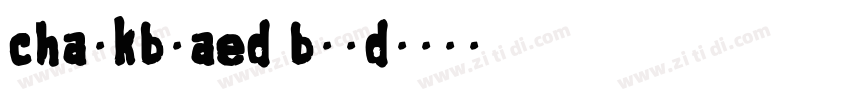 chalkboaed bold字体转换